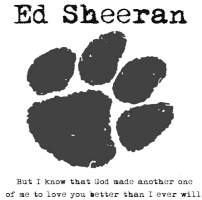 Logos Ed Sheeran Clemson Tiger Svg - Large Size Png Image - PikPng