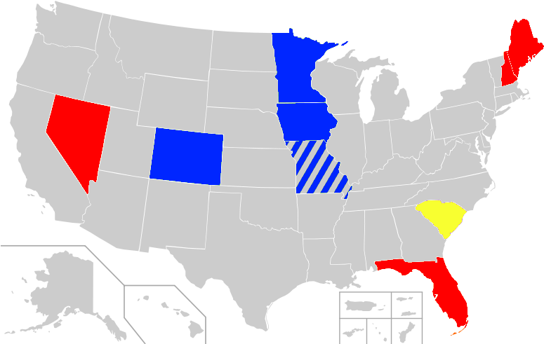 Republican Party Presidential Primaries Results, 2012 - States With Death Penalty Clipart (800x495), Png Download