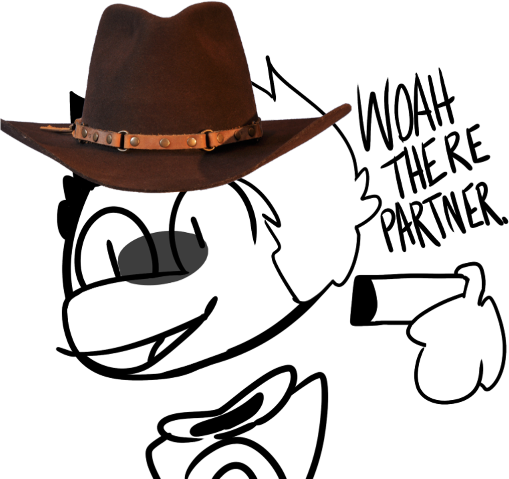 Rayman Sticker - Cowboy Hat Clipart (1024x1024), Png Download
