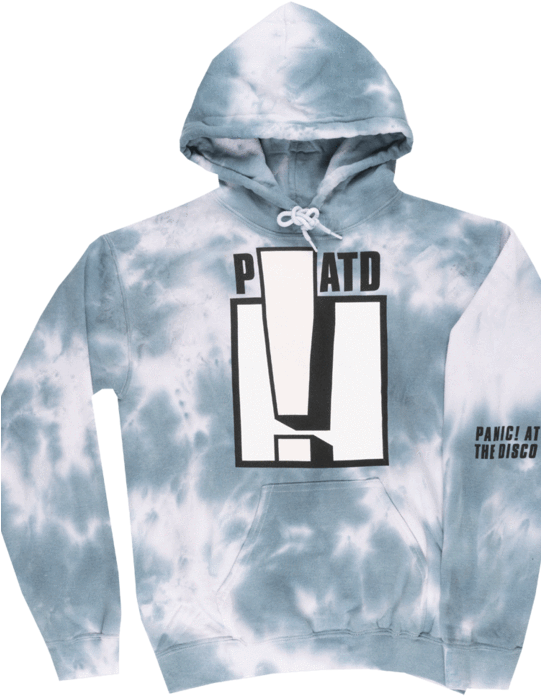 Panic At The Disco Tie Dye Hoodie Sweatshirt Patd Womens Clipart (541x696), Png Download