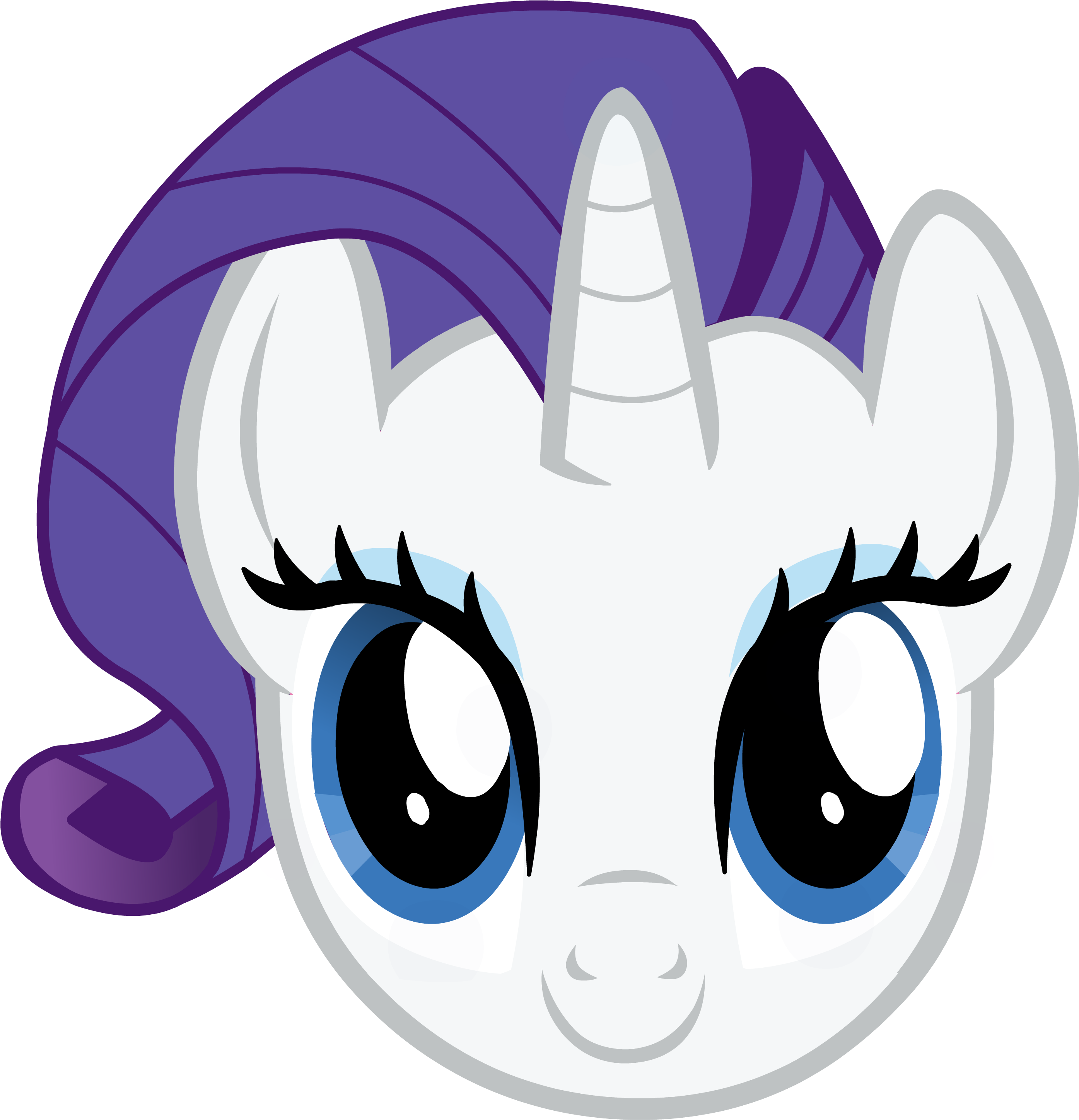 Picnic Table Clipart Mlp - My Little Pony Rarity Head - Png Download (2824x2934), Png Download