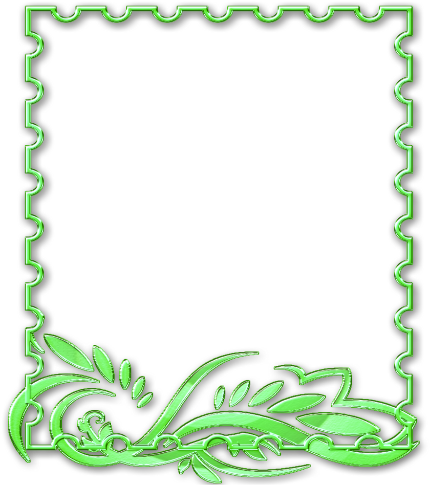 Mq Green Frames Border Borders Border Frame Clipart (840x948), Png Download