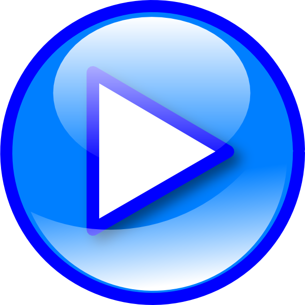 Blue Play Svg Clip Arts 600 X 599 Px - Blue Audio Play Button Png Transparent Png (600x599), Png Download