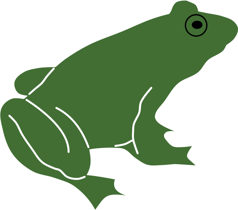 Frog Clipart Silhouette - Frog Silhouette Vector - Png Download (800x800), Png Download