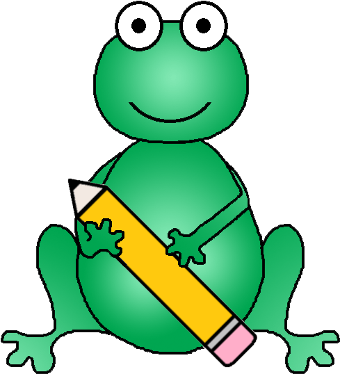 School Frog Clipart - Clip Art - Png Download (550x588), Png Download