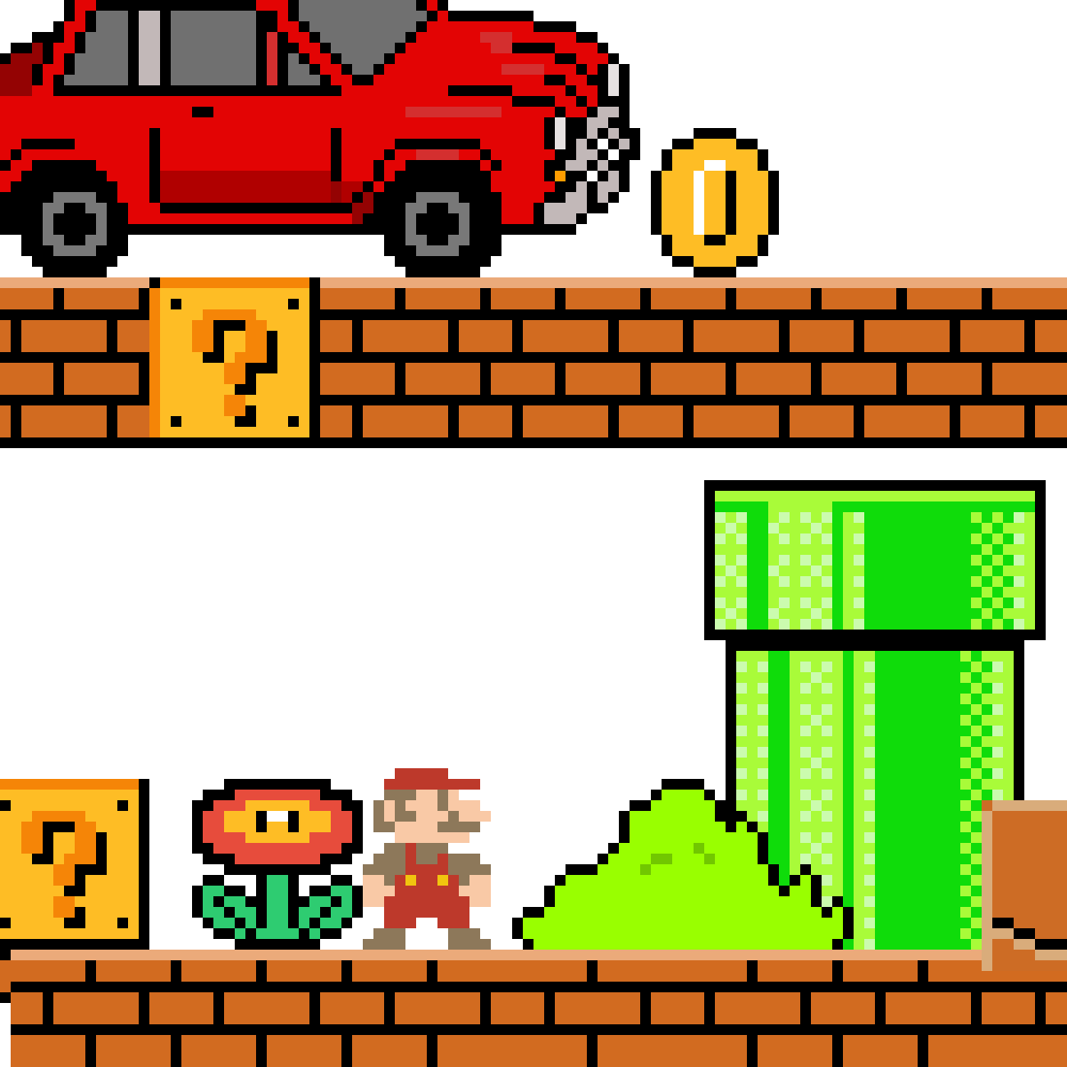 Mario Maker Mario Land - Sport Utility Vehicle Clipart (1200x1200), Png Download