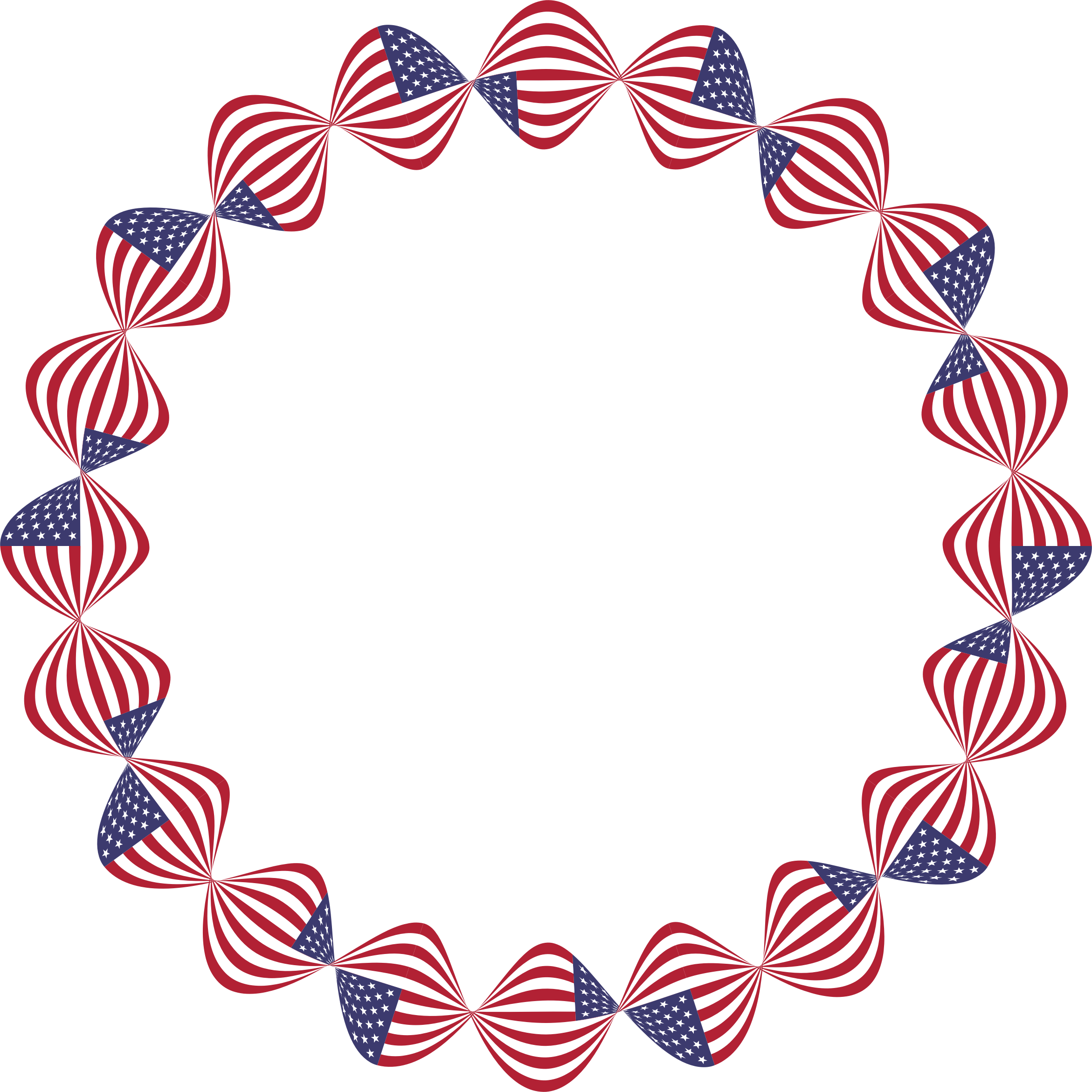 Big Image - American Flag Circle Frame Clipart (2342x2342), Png Download