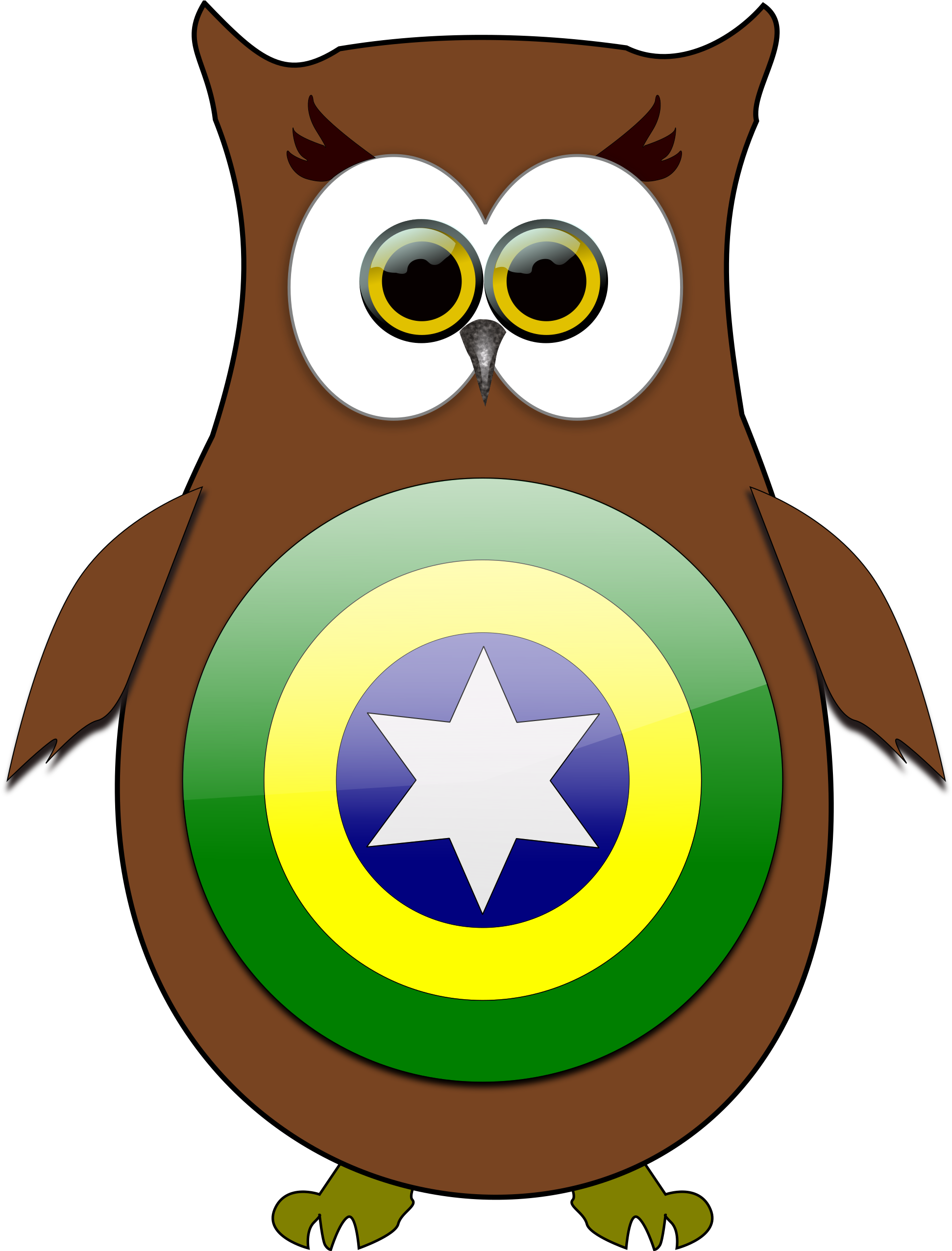 This Free Icons Png Design Of Brazil Owl Hero - Owl Superman Clipart Transparent Png (1697x2400), Png Download