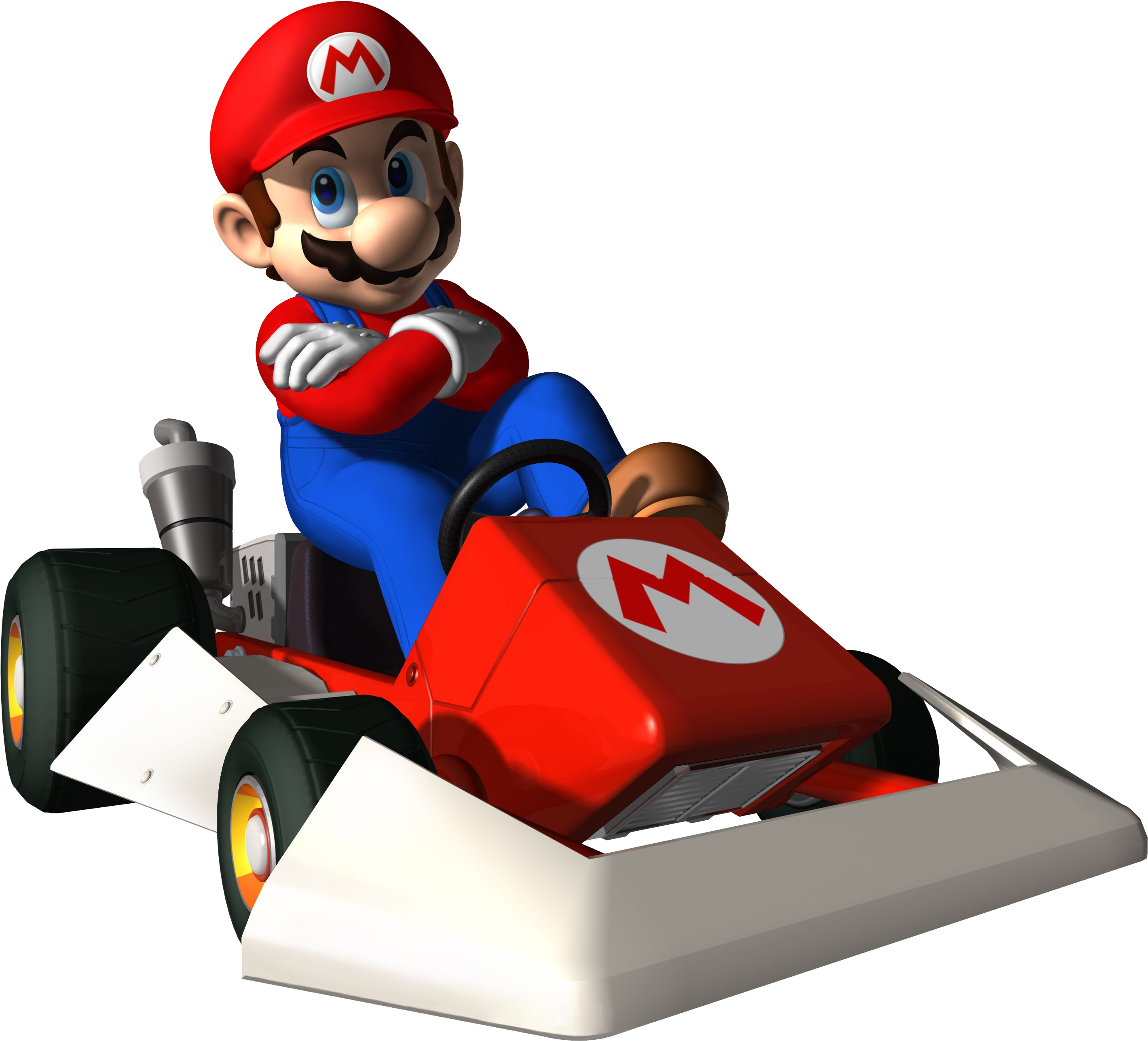 Super Mario Kart Png Clipart - Mario Kart Ds Mario Transparent Png (2880x2608), Png Download