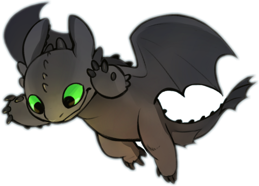 #cute #dragon #toothless #cute #kawaii #chibi #dragon - Cute Dragon Toothless Clipart (1024x736), Png Download