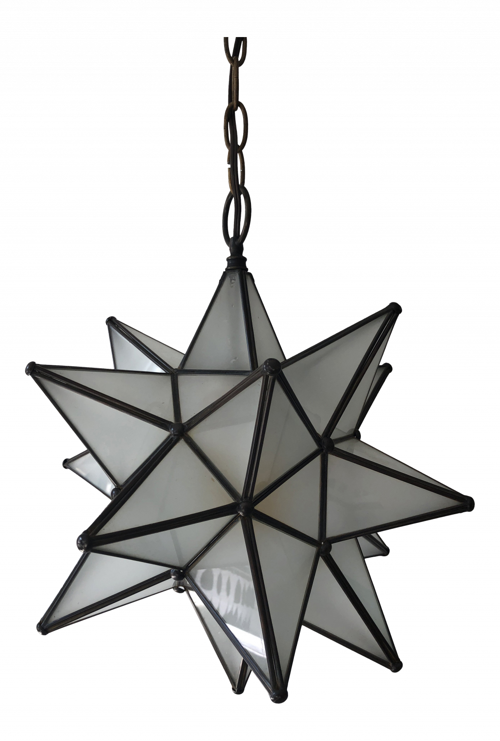 Star Pendant Light Superb Antique Moravian Star Pendant - Monochrome Clipart (1024x1519), Png Download