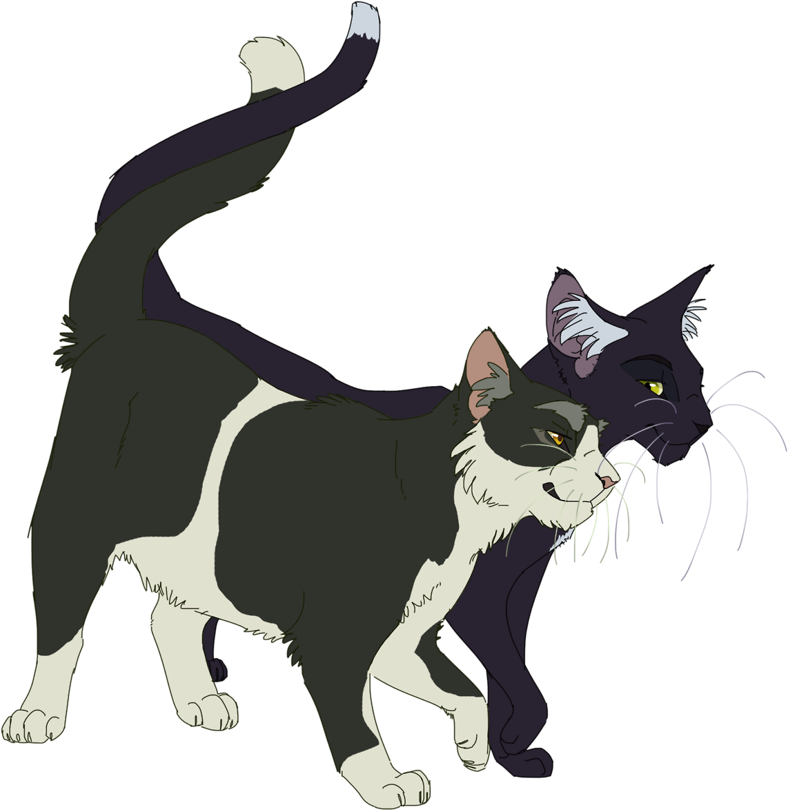 100 Warrior Cats Challenge - Warriors Ravenpaw And Barley Clipart (1142x1173), Png Download