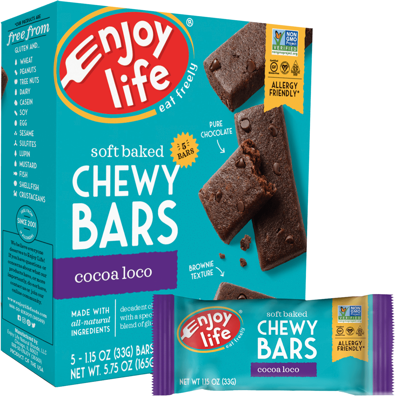 Enjoy Life Baked Chewy Bars Clipart (1550x1550), Png Download