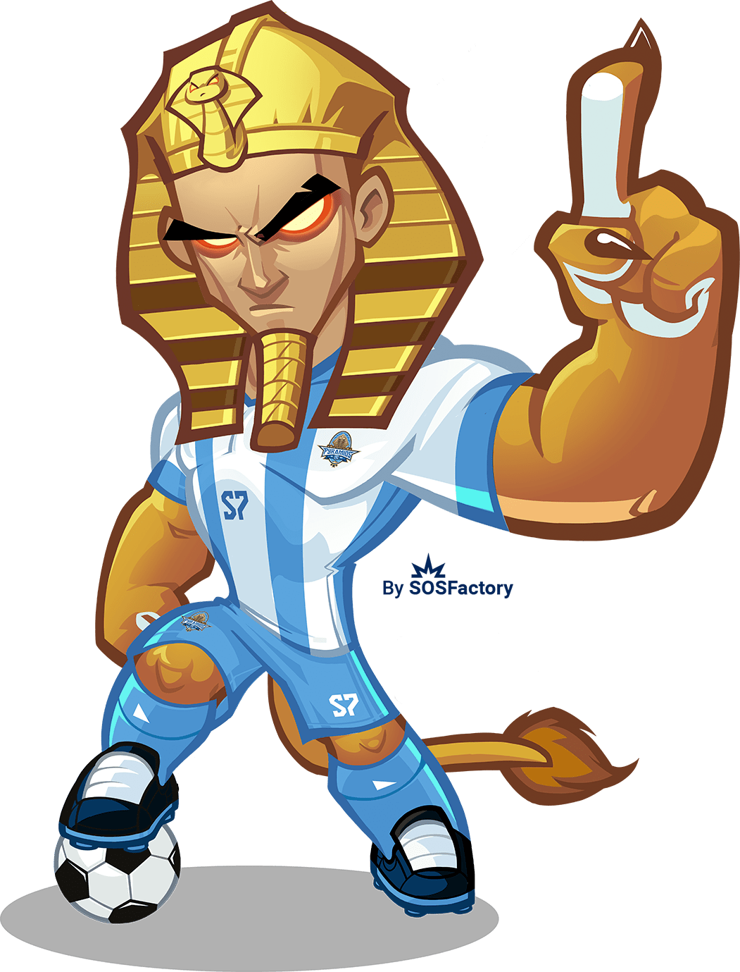 Pyramids Fc Mascot Design - Pyramids Fc Logo Png Clipart (1051x1379), Png Download