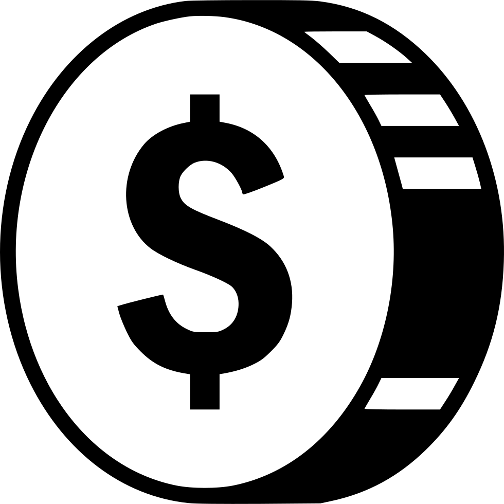 Png File Svg - Black And White Coin Clipart (980x980), Png Download