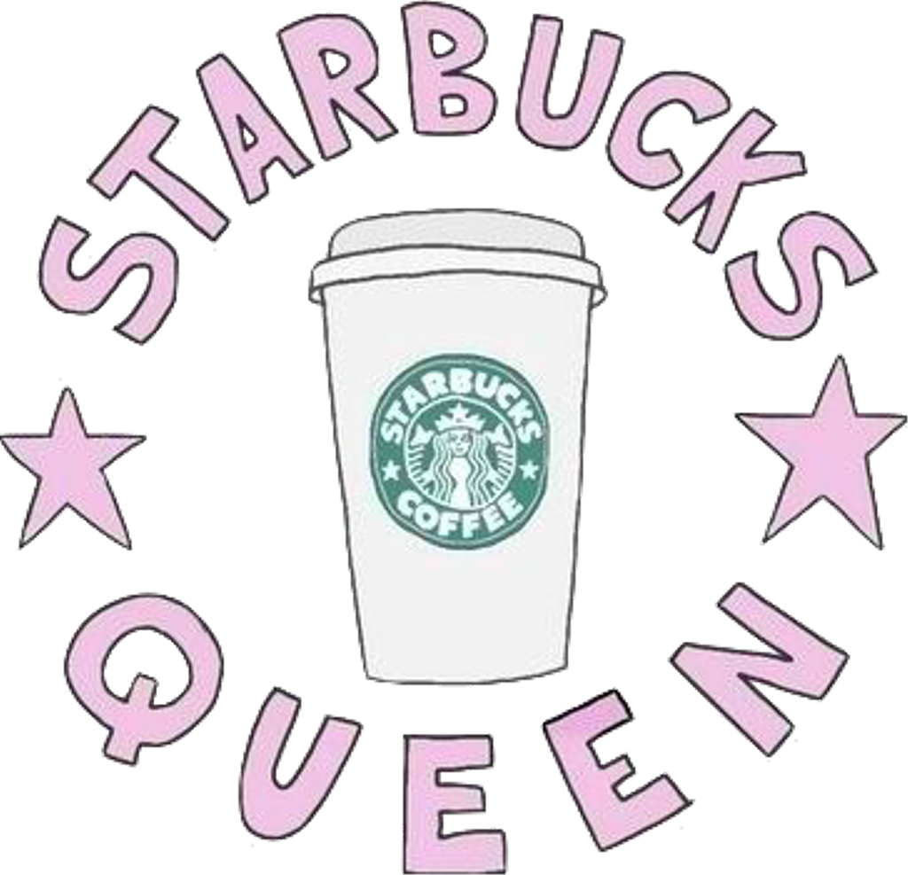 Starbucks Queen Tumblr Pink Girl Love Clipart (1024x987), Png Download