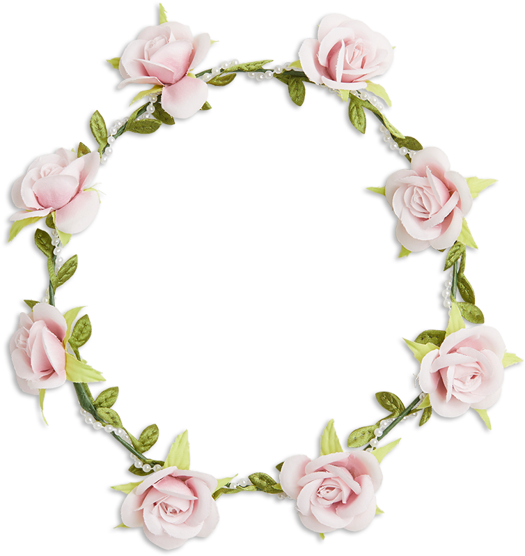 Flower Crown Pink - Garden Roses Clipart (754x798), Png Download