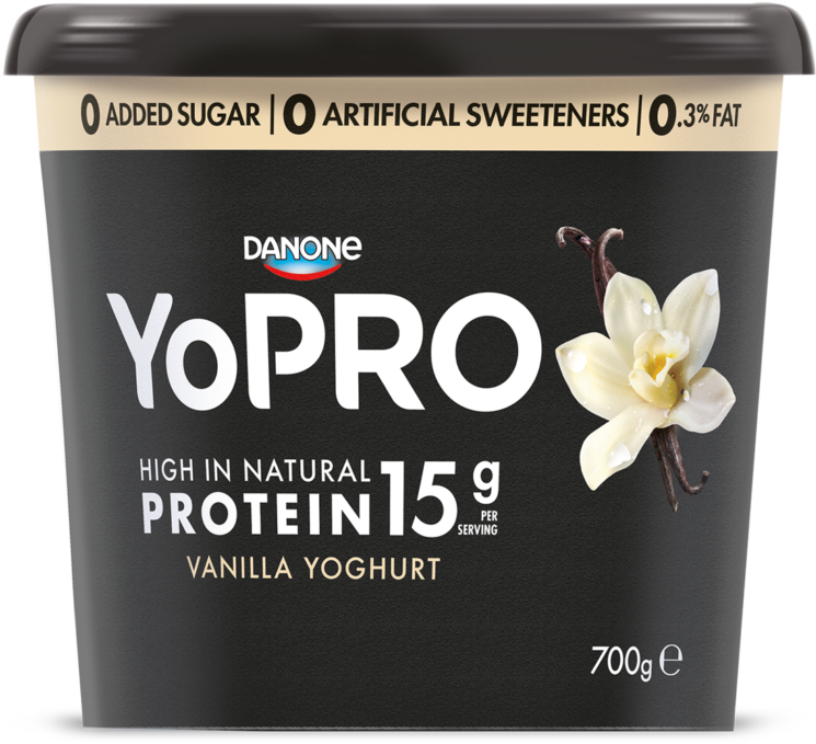 Danone Yopro Yoghurt Plain 160g , Png Download Clipart - Large Size Png ...