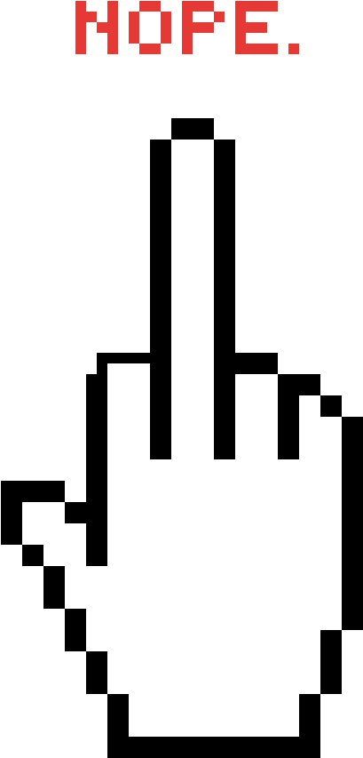 Nope - - Mouse Hand Vector Clipart (1200x1200), Png Download