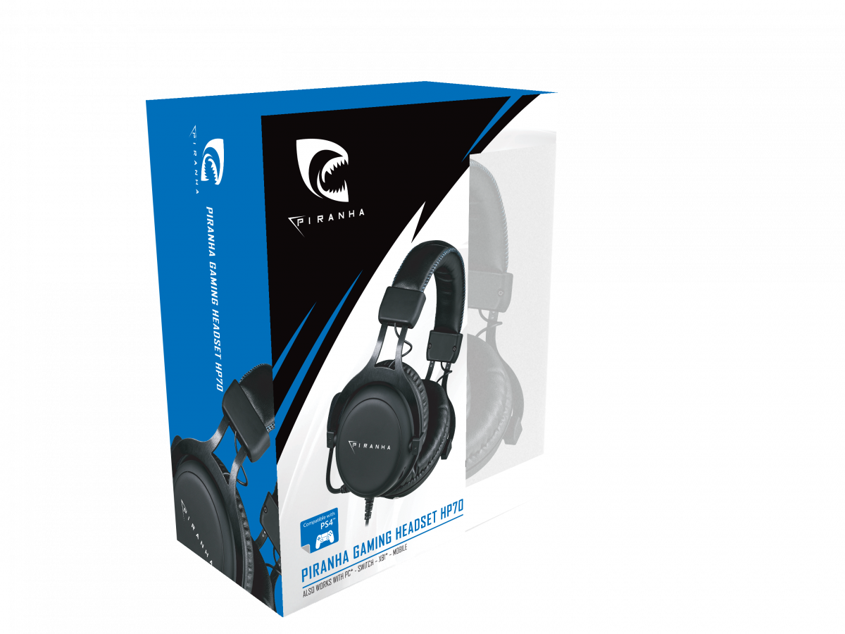 With The Huge 57mm Drivers The Hp70 Gives You One Of - Piranha Gaming Headset Hp40 Clipart (1200x900), Png Download