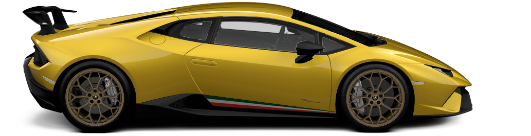 Lamborghini Huracan Performante Side Clipart (1100x441), Png Download