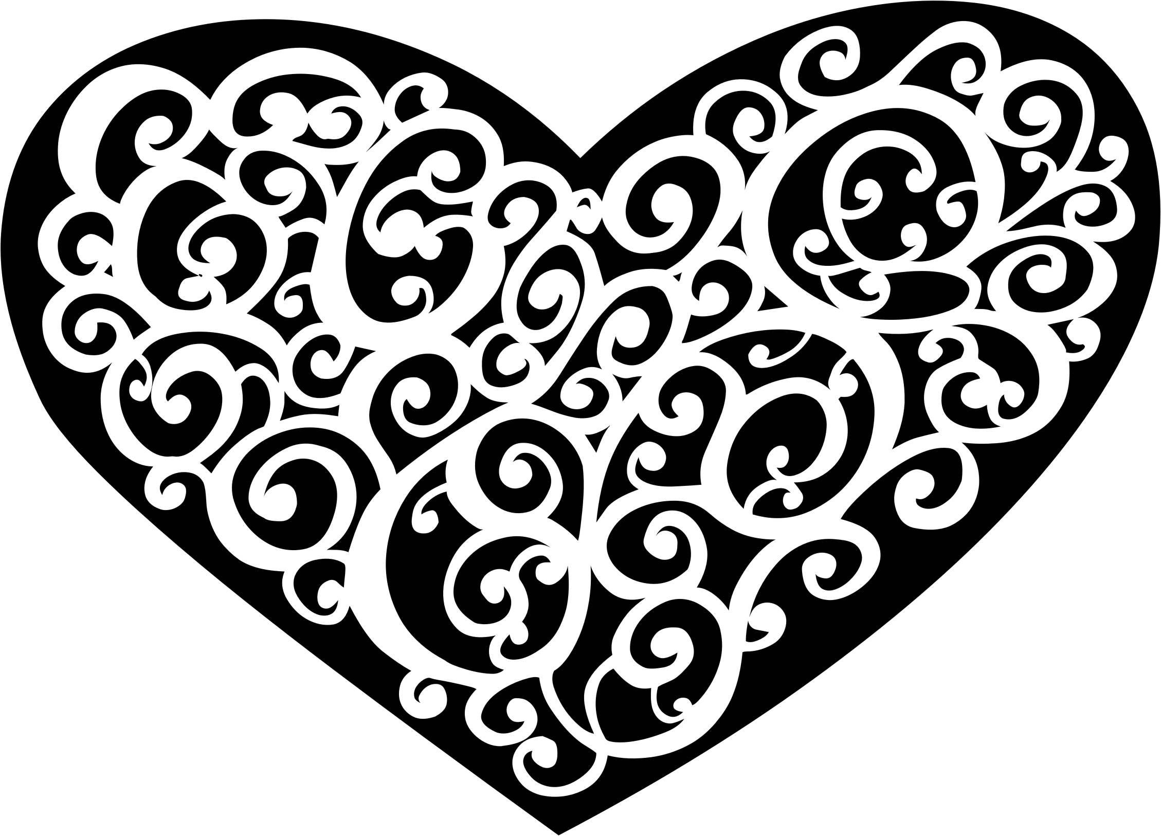 Heart Line Drawing Clip Art At Getdrawings - Vector Love Hitam Putih - Png Download (2258x1626), Png Download