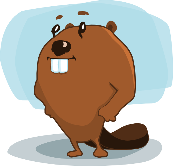 Small - Beaver Cartoon Clipart (600x576), Png Download