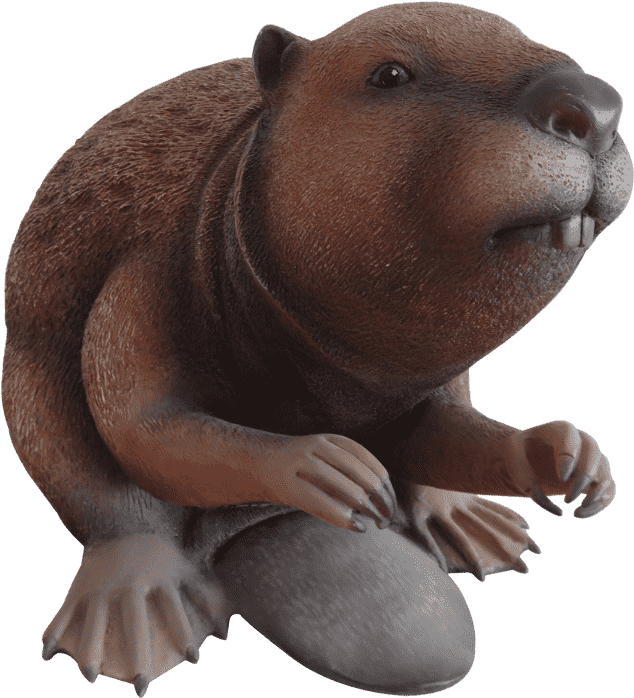 Rodent Beaver Animal Prop Resin Decor Statue Clipart (720x960), Png Download