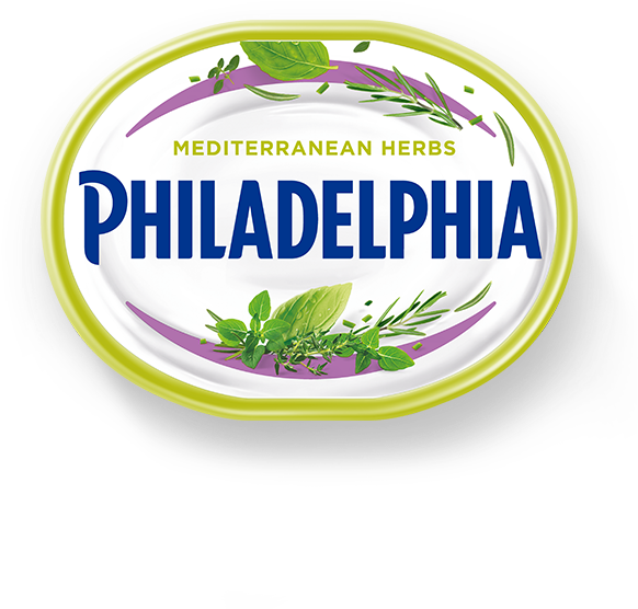 Philadelphia With Mediterranean Herbs - Philadelphia Cream Cheese Sweet Chilli Clipart (582x556), Png Download