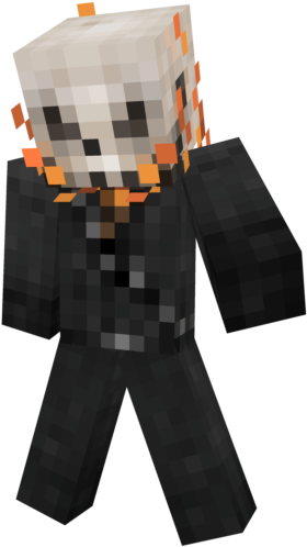 Ghost Rider Minecraft Skin 245826 - Ghost Rider Minecraft Skin Clipart (640x640), Png Download