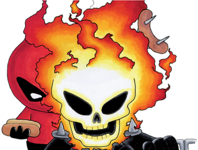 Ghost Rider Clipart Mini - Illustration - Png Download (640x480), Png Download