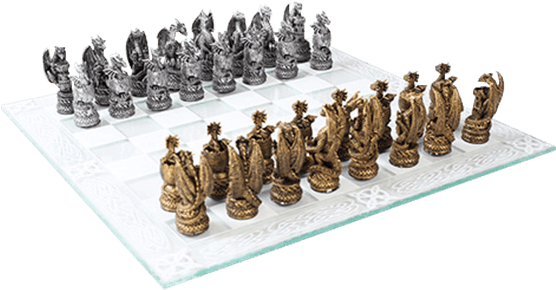 Price Match Policy - Dragon Chess Set Pieces Clipart (555x555), Png Download