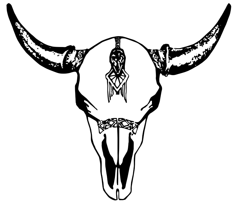Buffalo X Dcer Tatouages Temporaires Ph M - Texas Longhorn Skull Tattoo Cli...
