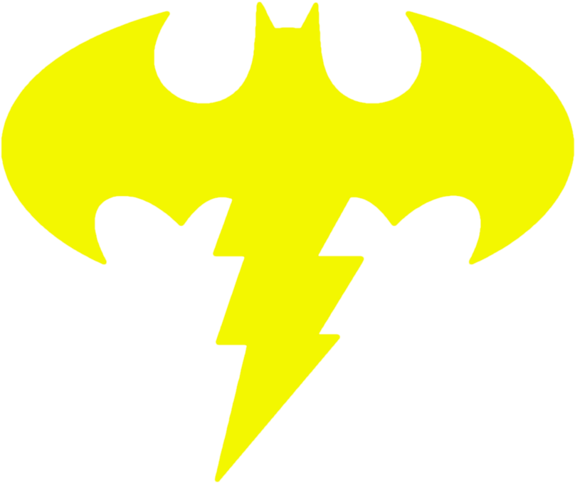 Batman/shazam Logo Test 1 By Kalel7 On Deviant - Cool Lightning Bolt Iphone Clipart (808x678), Png Download