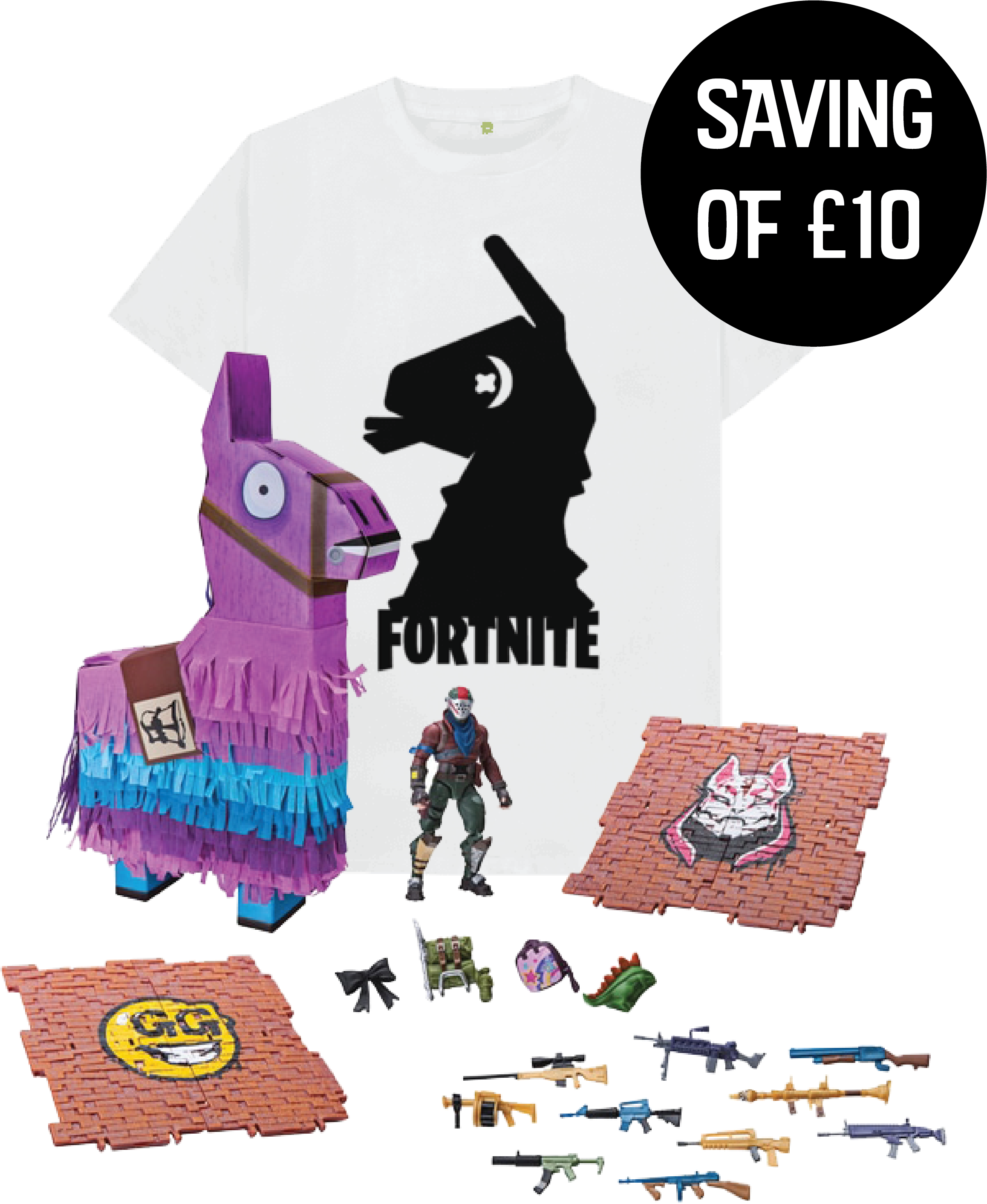 Fortnite Llama Drama Loot Pinata Clipart (2667x3313), Png Download