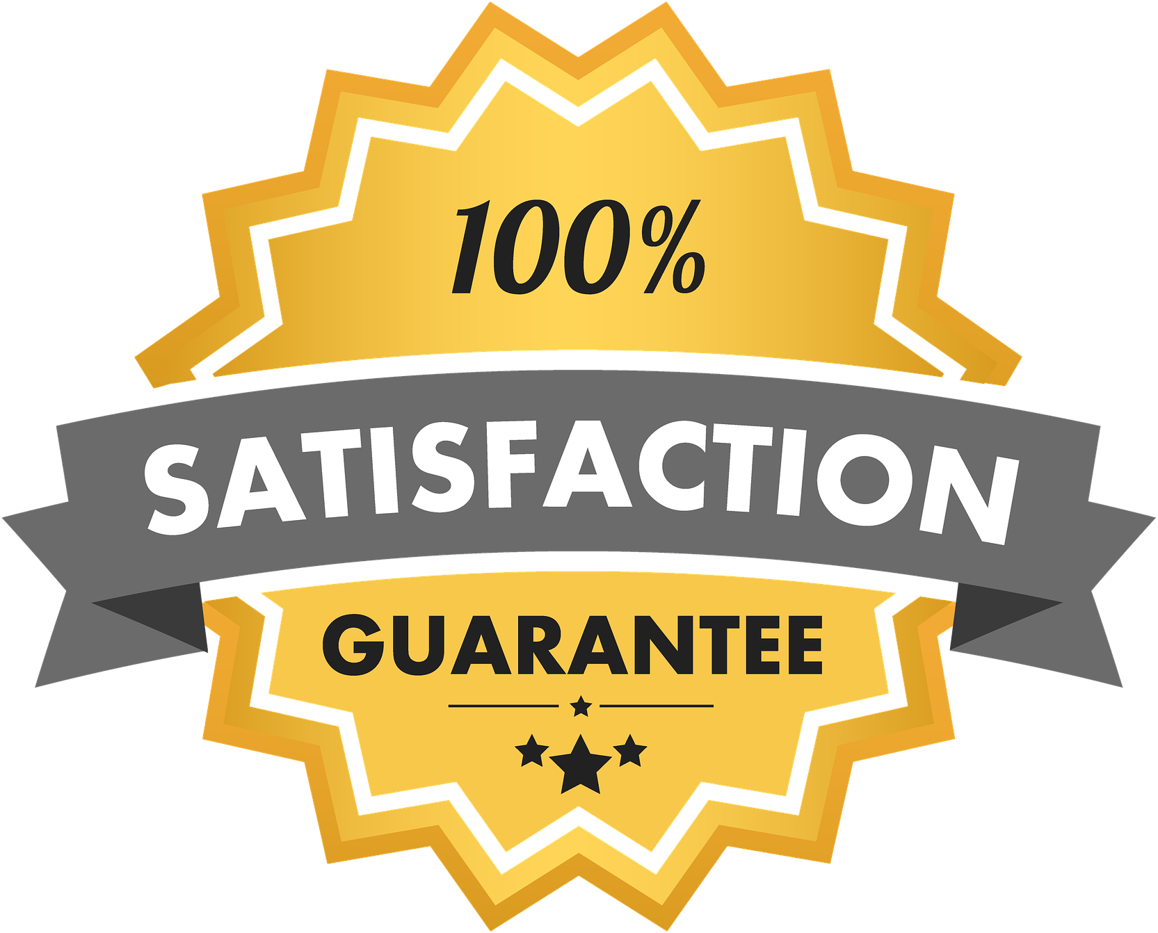 No Risk Guarantee - 100 Satisfaction Guarantee Or Your Money Back Clipart (1000x820), Png Download