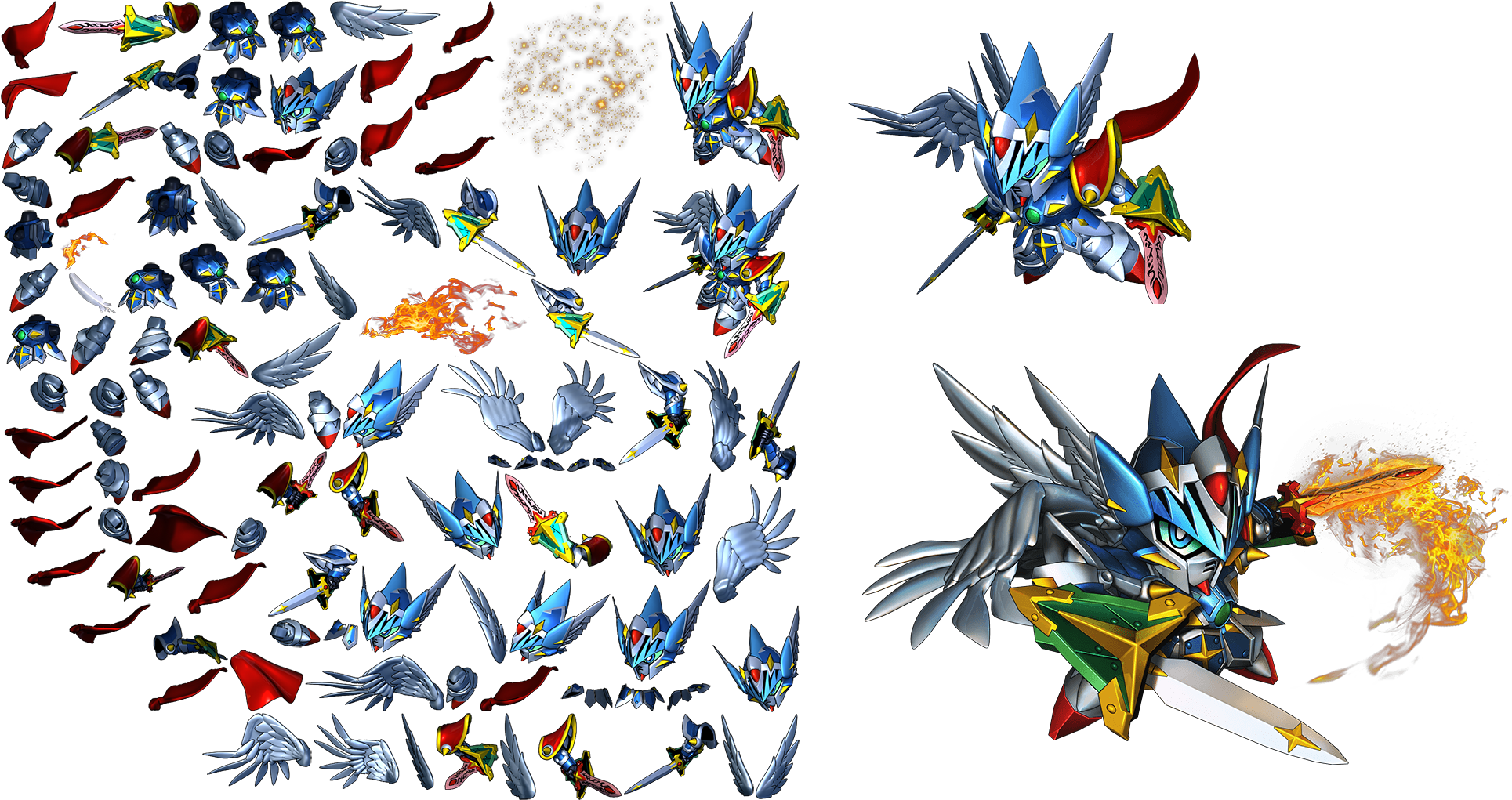 Mobile Divine Knight Wing The Spriters Click - Divine Knight Wing Gundam Clipart (1991x1079), Png Download