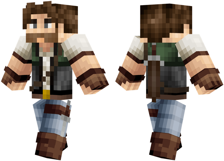 Minecraft Animal Hunter Skin Clipart (804x576), Png Download