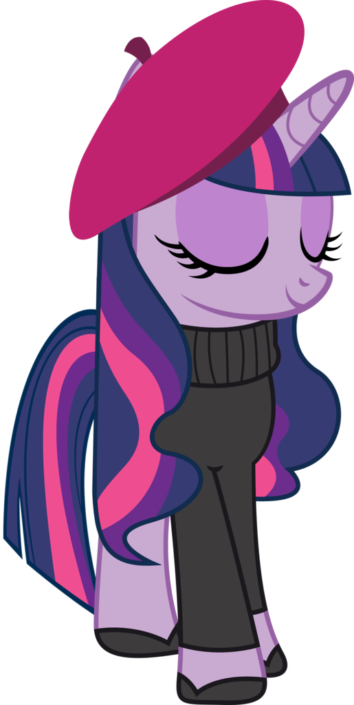 Alternate Hairstyle, Beatnik, Beret, Clothes, Safe, - Mlp French Rarity Base Clipart (515x1024), Png Download