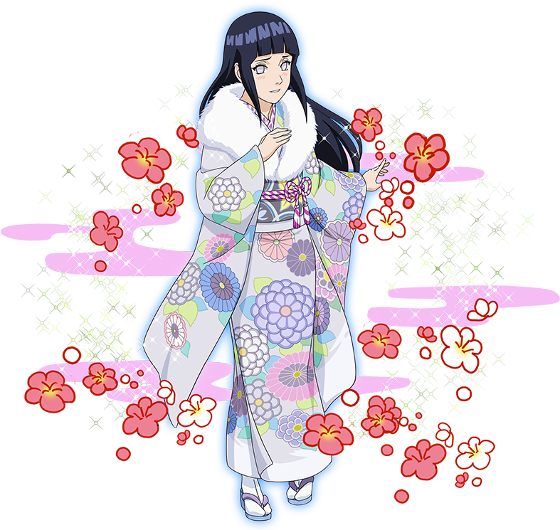☆5 Hinata - Anime In Kimono Render Clipart (840x880), Png Download