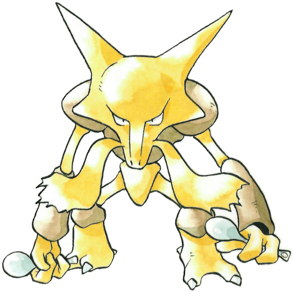 #alakazam From The Official Artwork Set For #pokemon - Ken Sugimori Gen 1 Art Clipart (601x600), Png Download