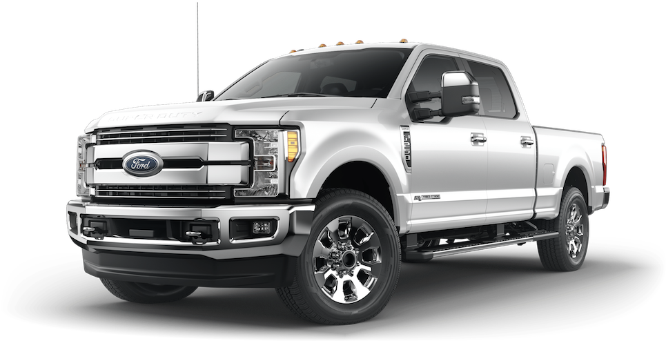 Silver 2019 Ford F-250 On White - 2019 Ford 350 Limited Clipart (1000x550), Png Download