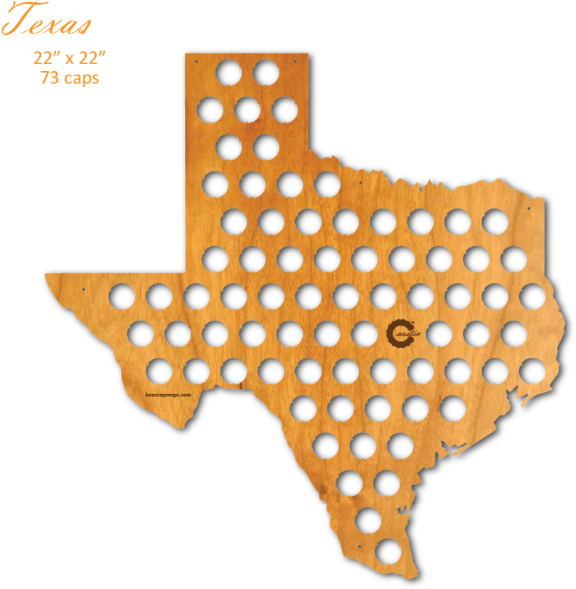 Texas Shaped Beer Cap Map - Texas With No Background Clipart (1000x1000), Png Download