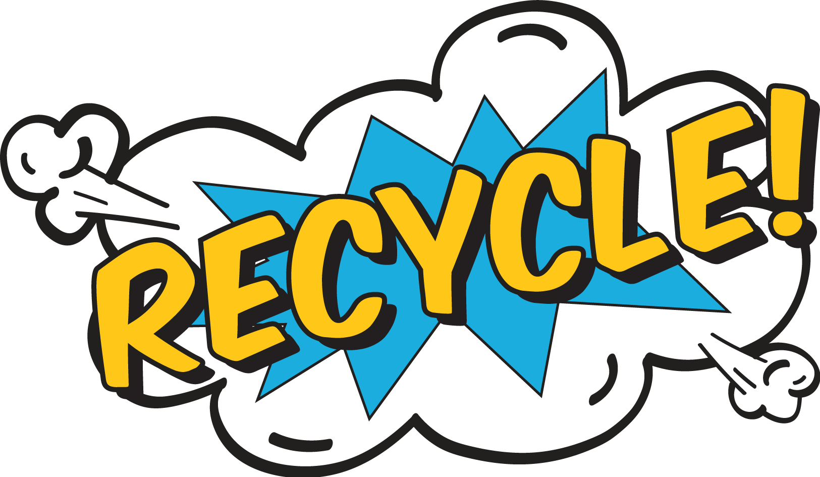 One Big Bin And Disposal Made Easy - Recycle Word Png Clipart (1625x945), Png Download