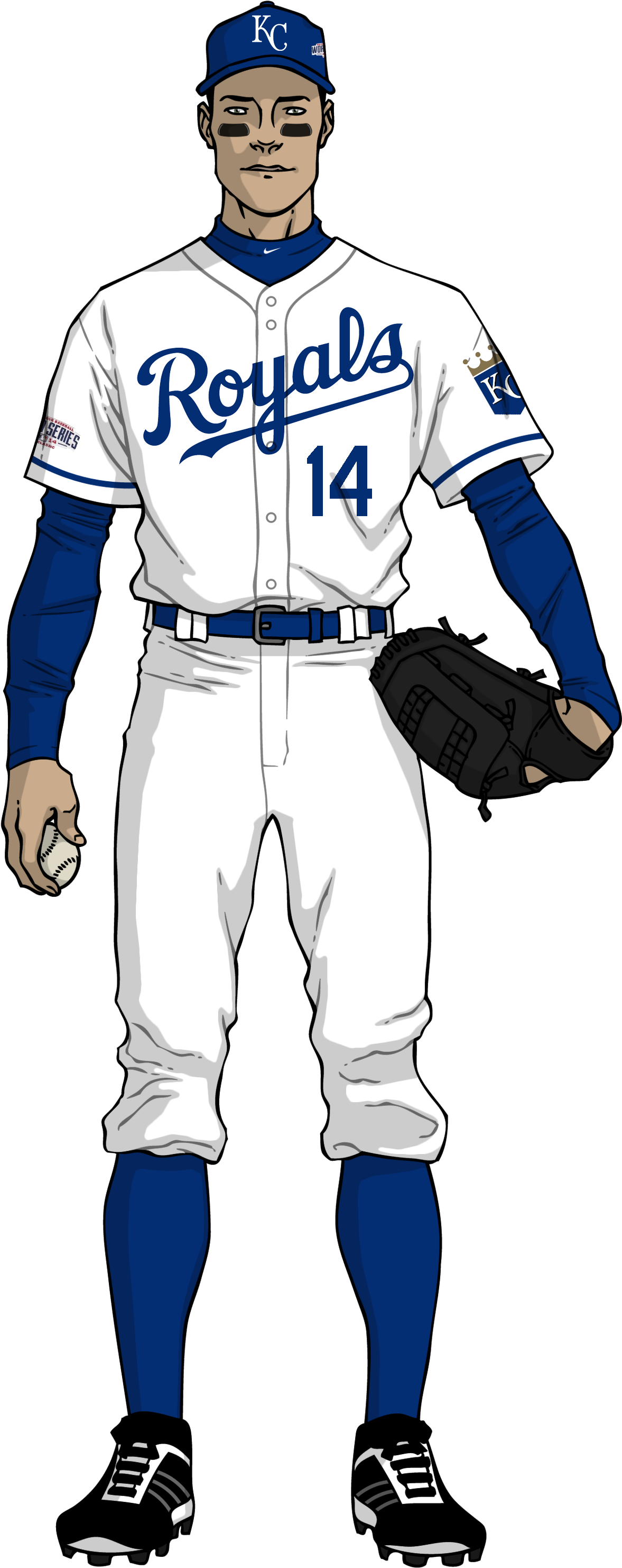 2014 Kc Royals Home World Series - Notre Dame Baseball Special Uniforms Clipart (1233x3083), Png Download
