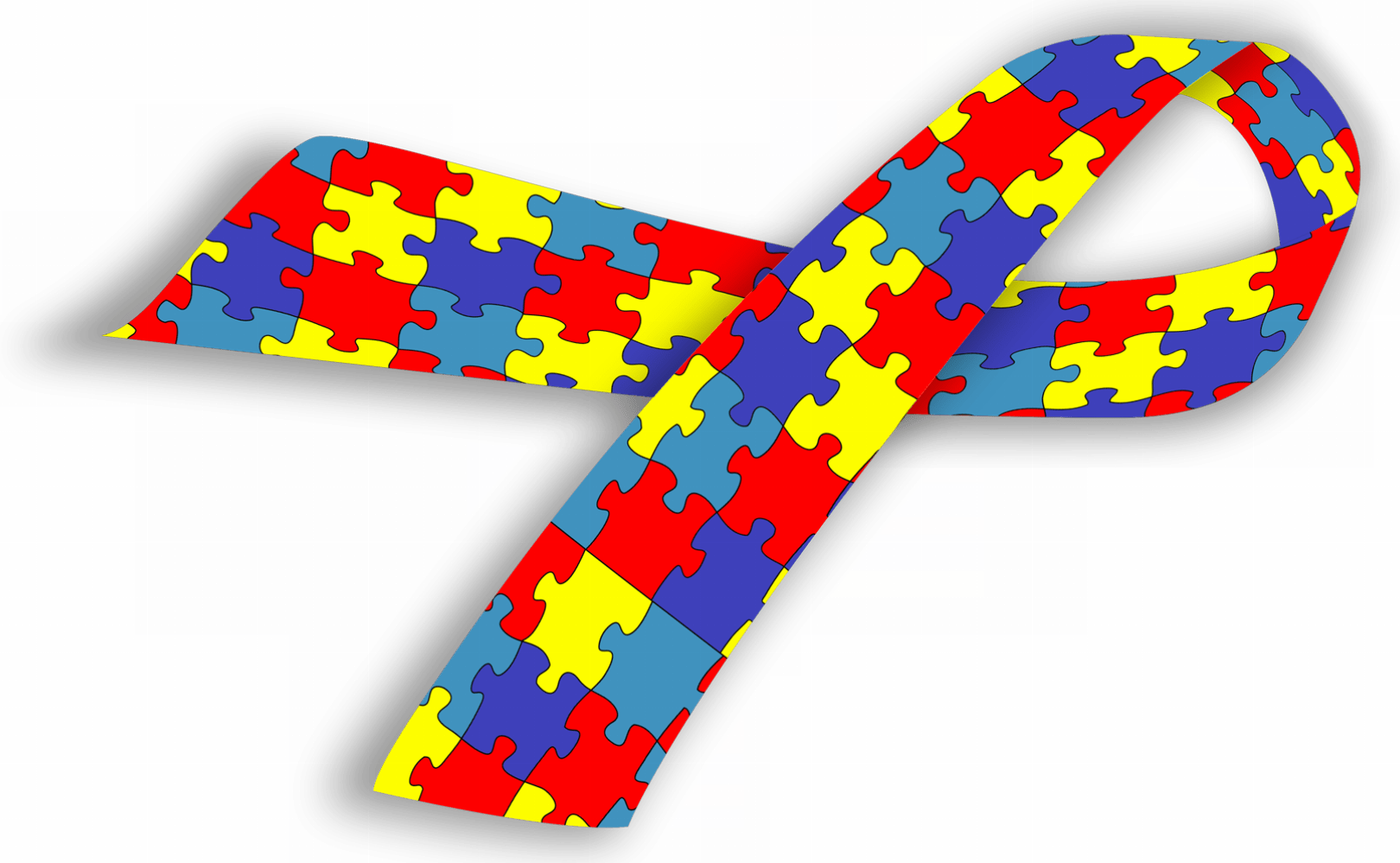 April Is Autism Awareness Month - Autism Spectrum Disorder Ribbon Clipart (1620x999), Png Download