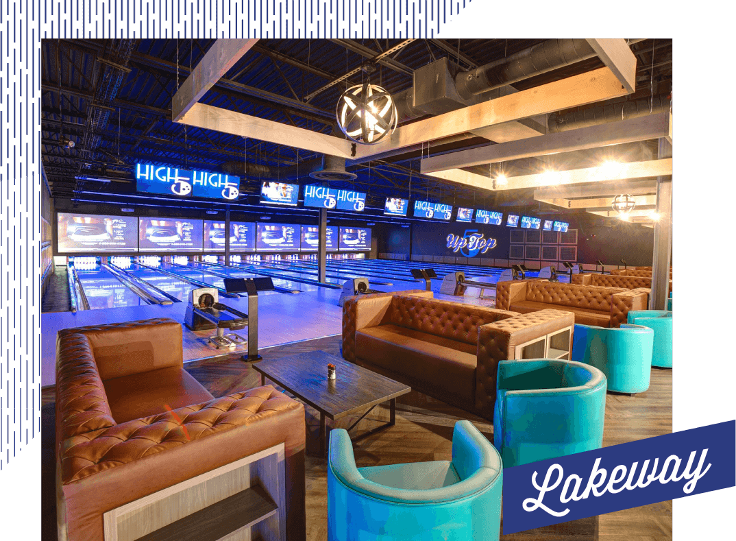 Kid Friendly - Modern Bowling Alley Furniture Clipart (1074x789), Png Download
