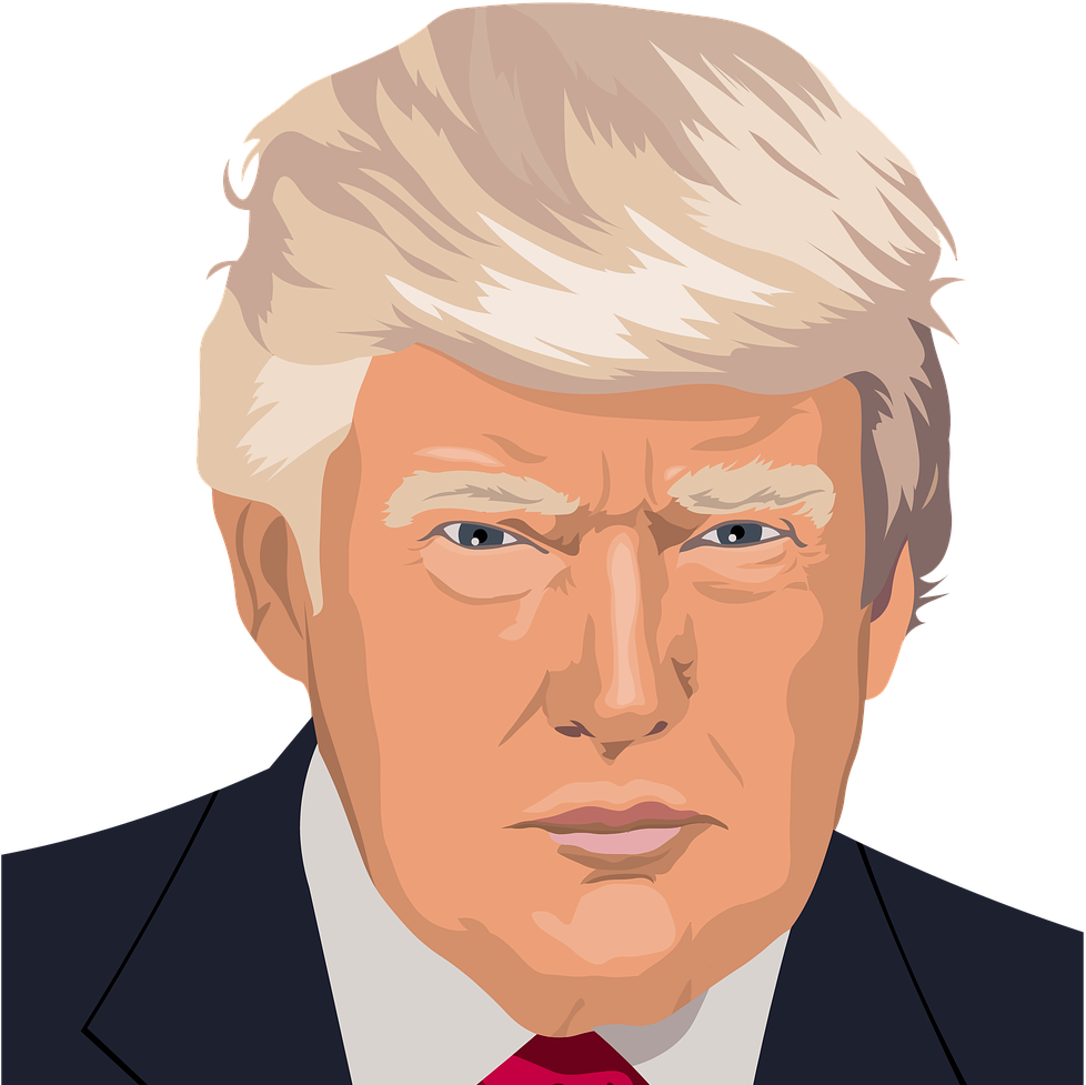 Donald Trump Kiss Art Clipart (978x977), Png Download