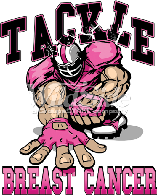 Tackle Breast Cancer - Football And Breast Cancer Awareness Clipart