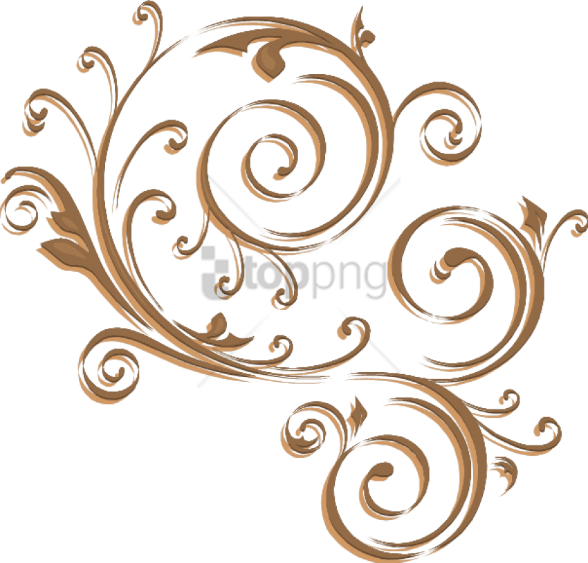 Free Png Gold Swirls Png Png Image With Transparent - Swirl With Transparent Background Clipart (850x814), Png Download